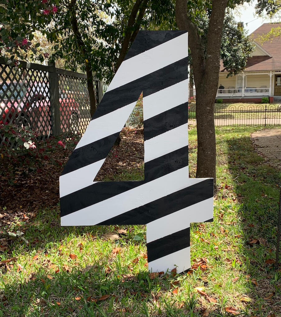 Four - Black and White Striped